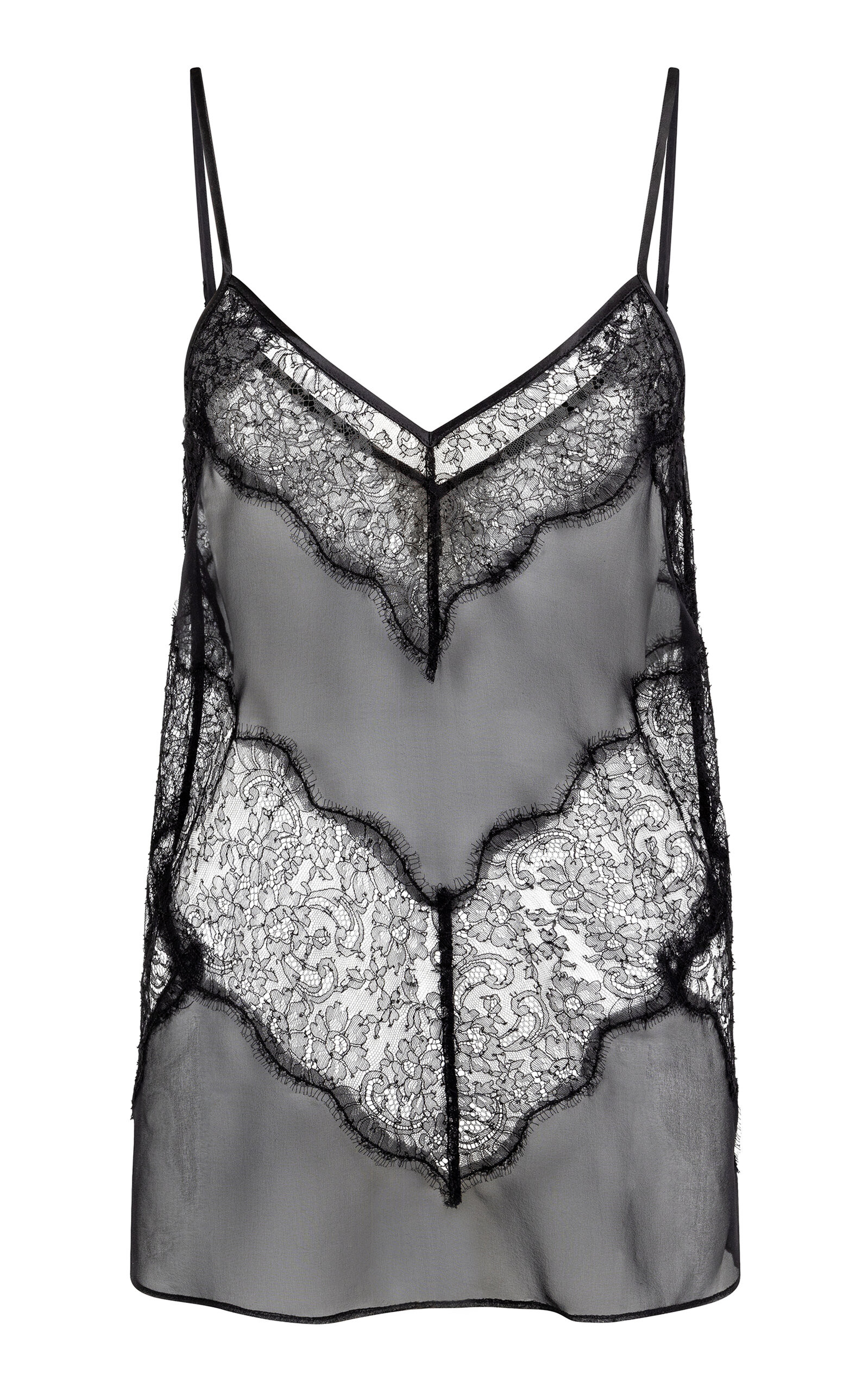 Lace-Trimmed Silk-Chiffon Camisole | Moda Operandi (Global)