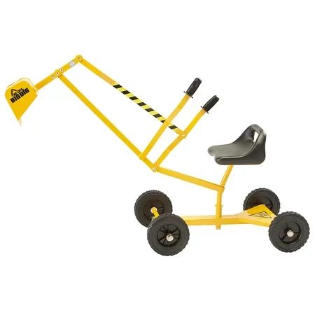 The Big Dig and Roll Ride-On Working Excavator with Wheels and 360° Rotation Great for Sand Dirt and | Walmart (US)