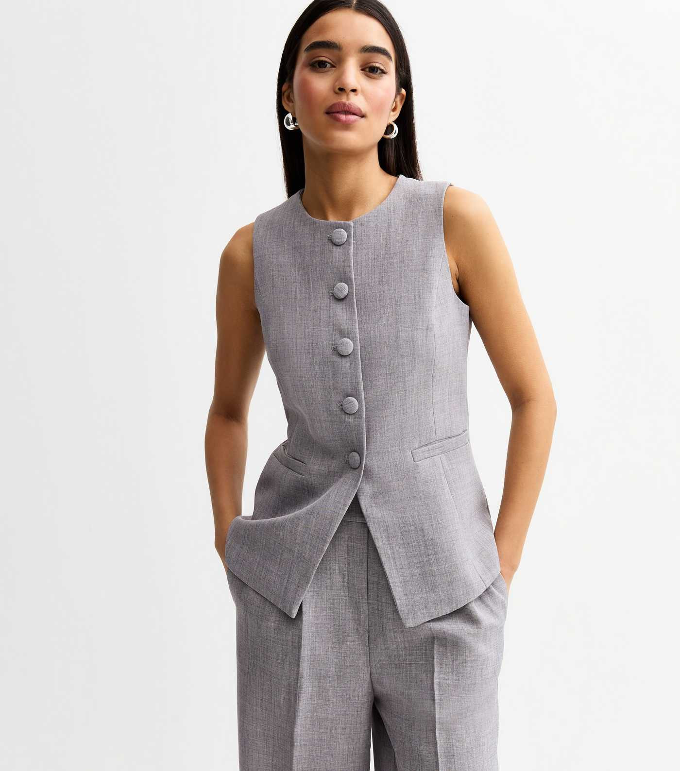 Grey Crew Neck Waistcoat
						
						Add to Saved Items
						Remove from Saved Items | New Look (UK)