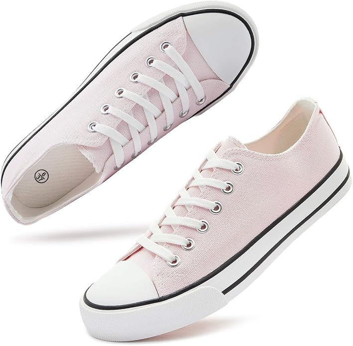 Women's Canvas Shoes Low Cut Canvas Sneaker Casual Walking Shoes | Amazon (US)