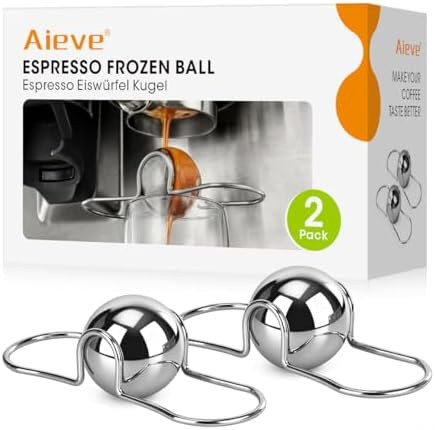 AIEVE 2 Pack Espresso Cooling Ball, Stainless Steel Frozen Ice Rock for Coffee, Espresso Accessor... | Amazon (US)