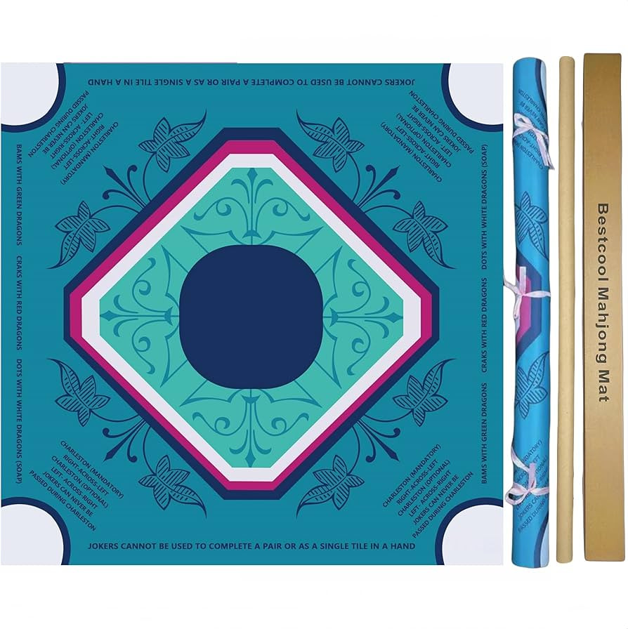 bestcool 2025 Neoprene Mahjong Mat with Rules for Table, Odorless, Free of PAHs, No Creases Ameri... | Amazon (US)