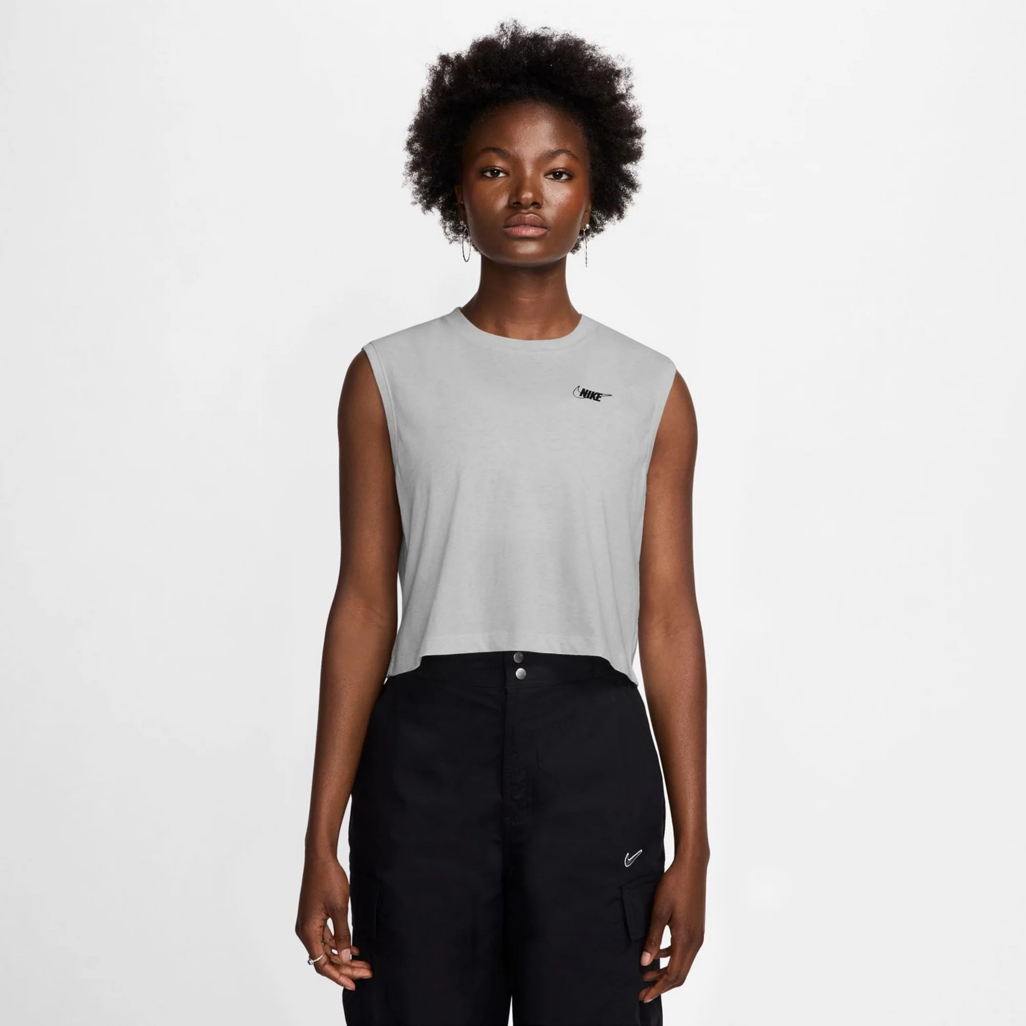Women's Nike Sportswear Club Sleeveless Crop Logo Tee | Kohl's