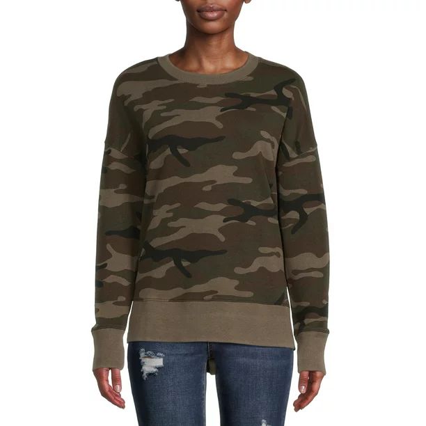 Time and Tru Women's Crewneck Sweatshirt - Walmart.com | Walmart (US)