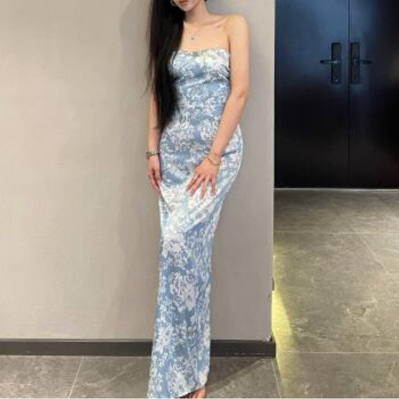 NWT Reformation Frankie Silk Dress Porcelain | Poshmark