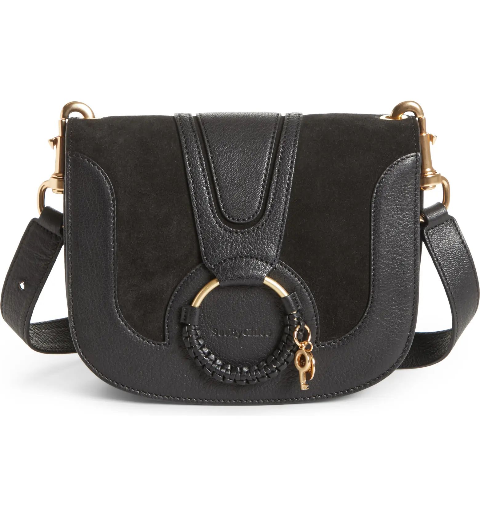 Hana Suede & Leather Shoulder Bag | Nordstrom