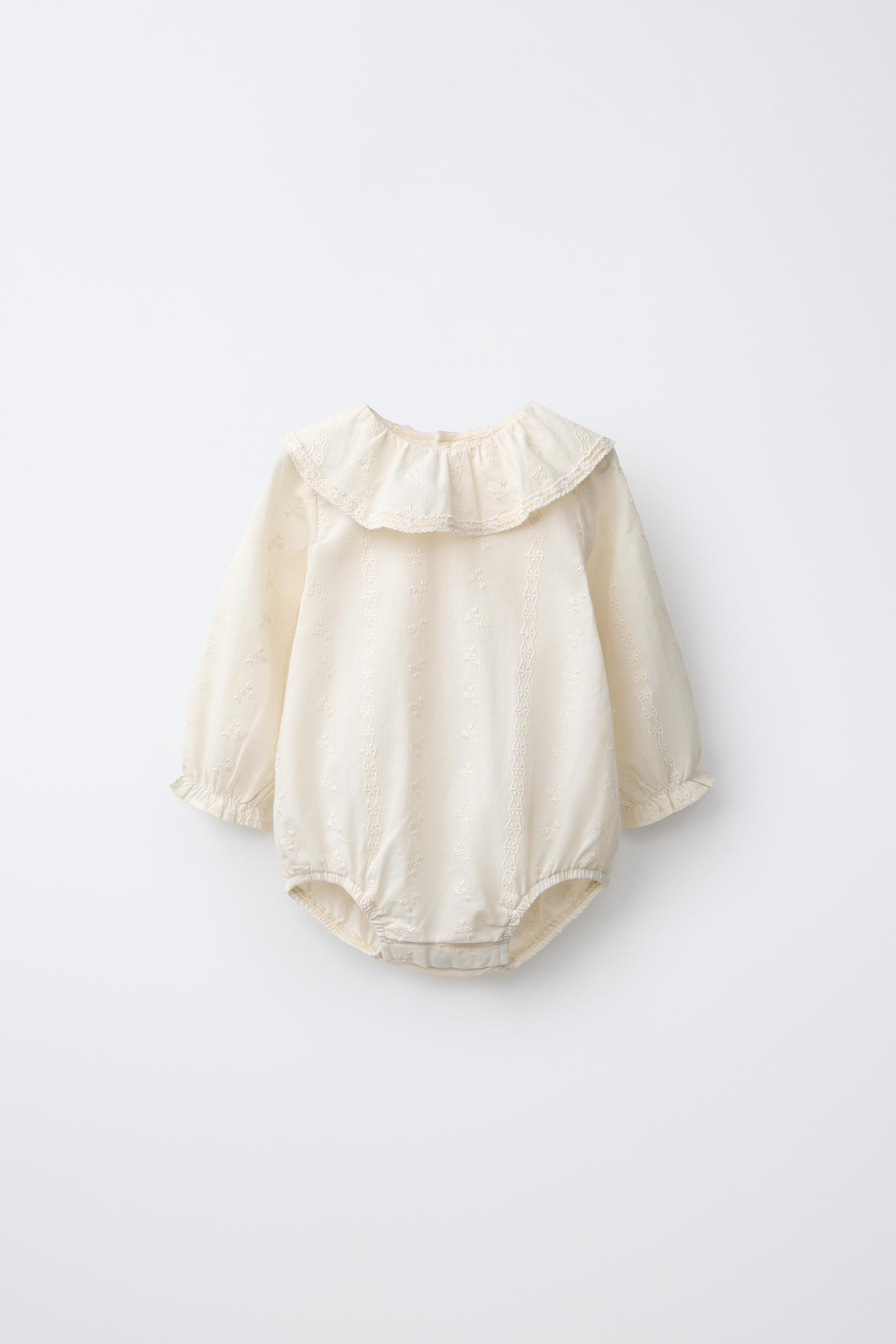 EMBROIDERED FLORAL BODYSUIT | Zara US