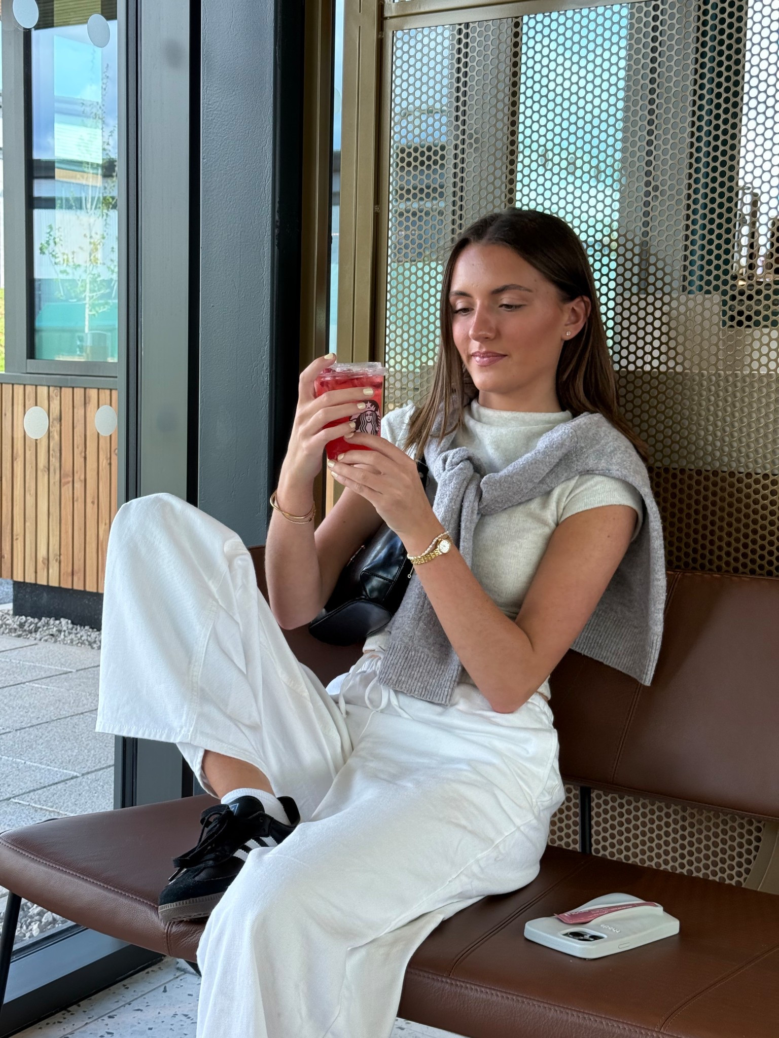 casual outfit 🤍☕️

white linen trousers, neutral outfit inspo, clean girl looks, h&m 

#LTKuk #LTKstyletip #LTKspring