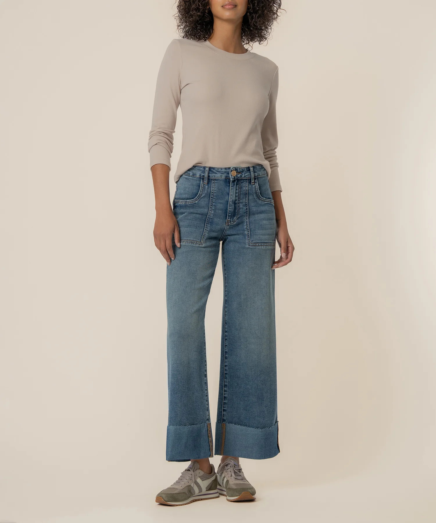 Meg High Rise Wide Leg in Witted Wash - Kut from the Kloth | Kut From Kloth
