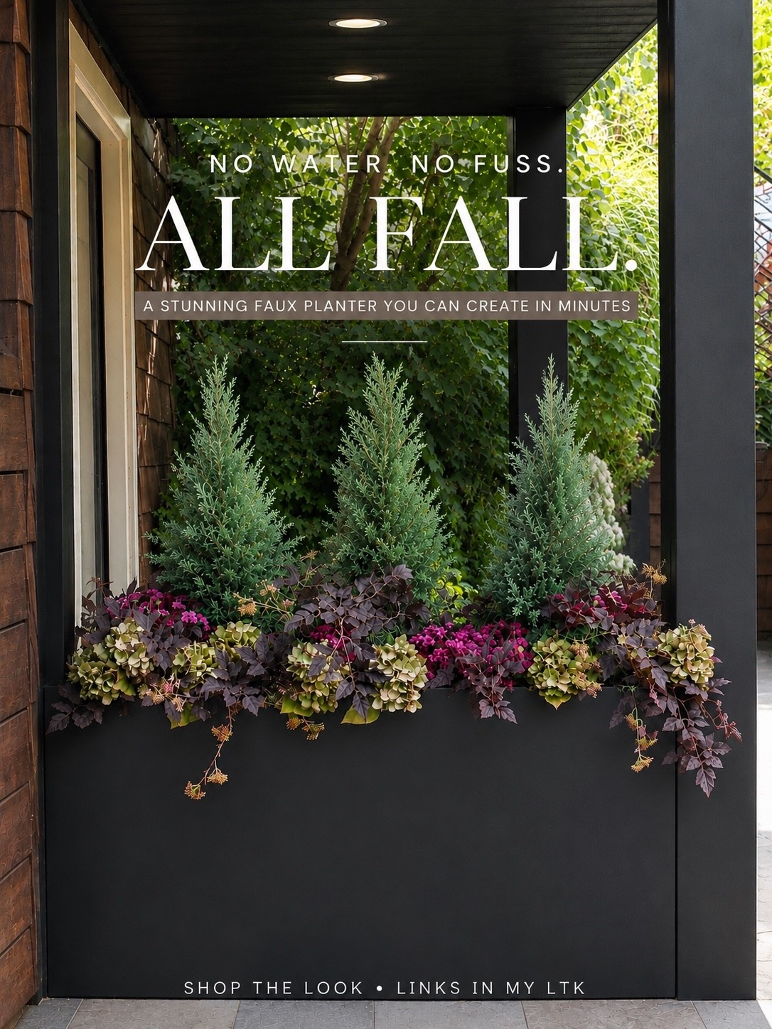 No-Water Faux Fall Planter

The secret to a gorgeous fall planter with zero maintenance? It’s all faux! 🍂 I layered realistic faux evergreens, hydrangeas, rich burgundy foliage and fall florals for a full, natural look—no watering, wilting or replacing anything all season. Linking everything I used so you can recreate the look!

#LTKSeasonal #LTKHome #LTKSaleAlert