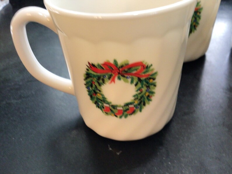 Very Festive Set of Four Vintage Christmas Mugs Made in France - Etsy | Etsy (US)