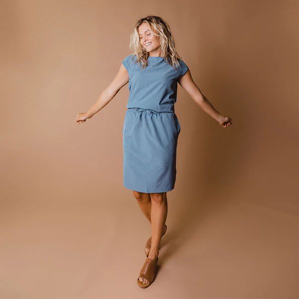 Light Chambray Going Places Dress | Albion Fit