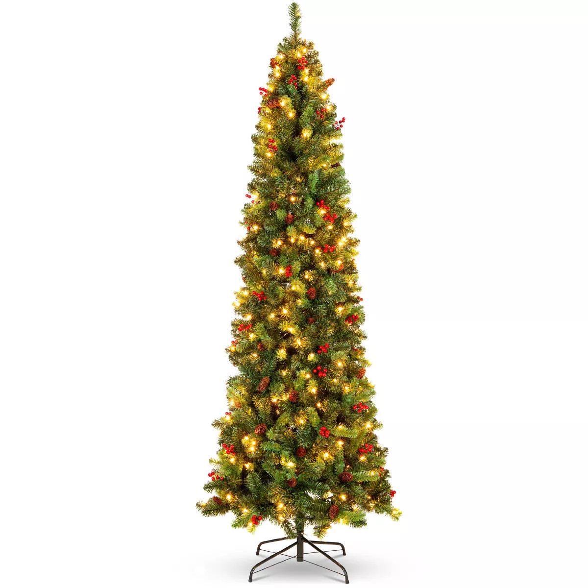 Best Choice Products 12ft Pre-Lit Pencil Christmas Tree Pre-Decorated Holiday Accent w/ 1,818 Tip... | Target