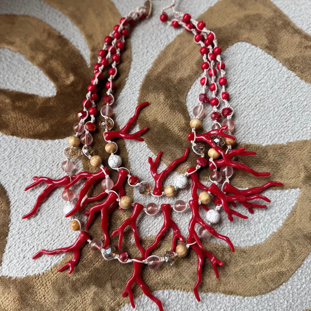 Coral & Ball Necklace Set | Shop Bijou