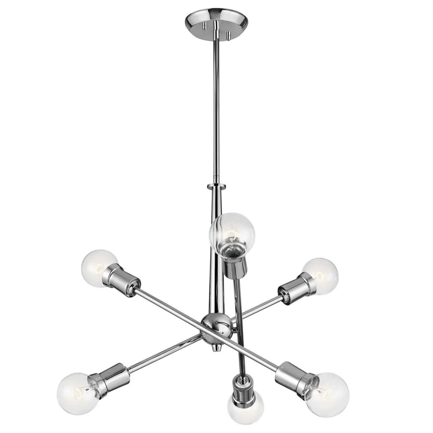 Kichler 43095 Armstrong 6 Light 20" Wide Sputnik Chandelier - Chrome - Walmart.com | Walmart (US)