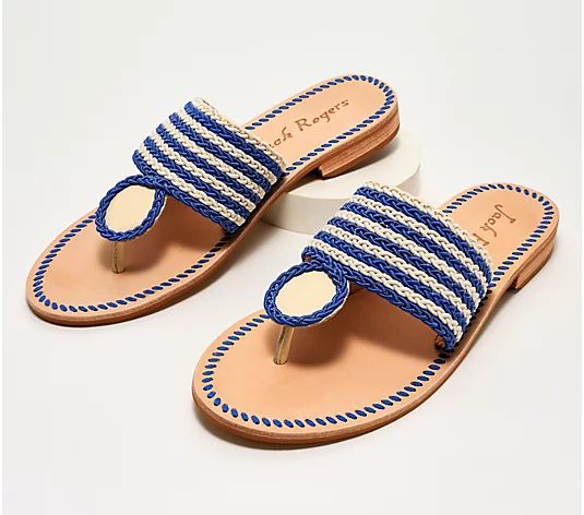 Jack Rogers Signature Jacks Rope Thong Sandals - QVC.com | QVC