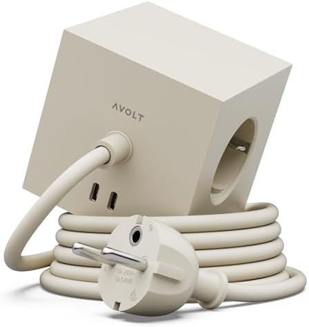 Multiprise Cube 3 Prises + 2 Ports USB-C - Design Épuré, Magnétique, Élégante - 7 Couleurs -... | Amazon (FR)