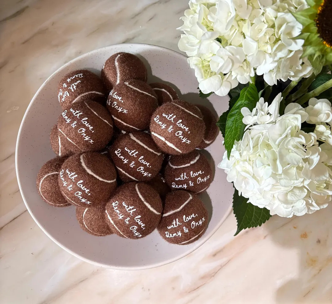 Custom Tennis Balls: Personalized Dog Birthday, Wedding Favors, Hosting Favors - Etsy | Etsy (US)