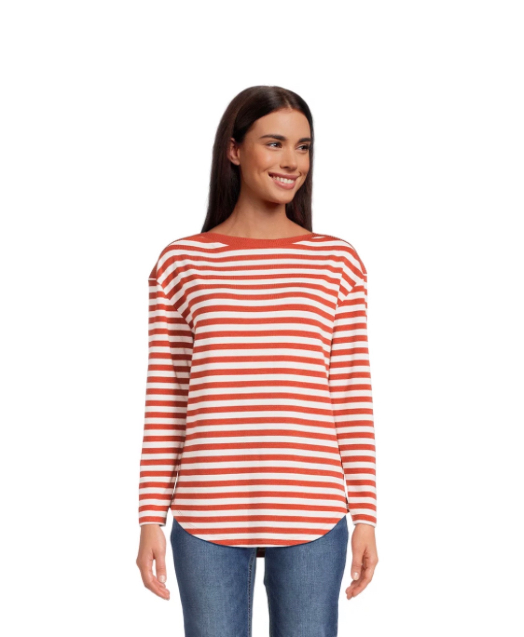 Boatneck striped long sleeve shorts from Walmart!  $14 perfect for fall!  Other colors available too.

#LTKFind #LTKstyletip #LTKunder50