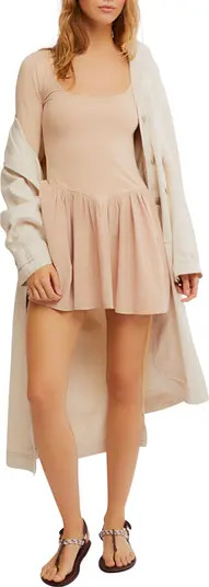 Free People Onda Long Sleeve Stretch Cotton Minidress | Nordstromrack | Nordstrom Rack