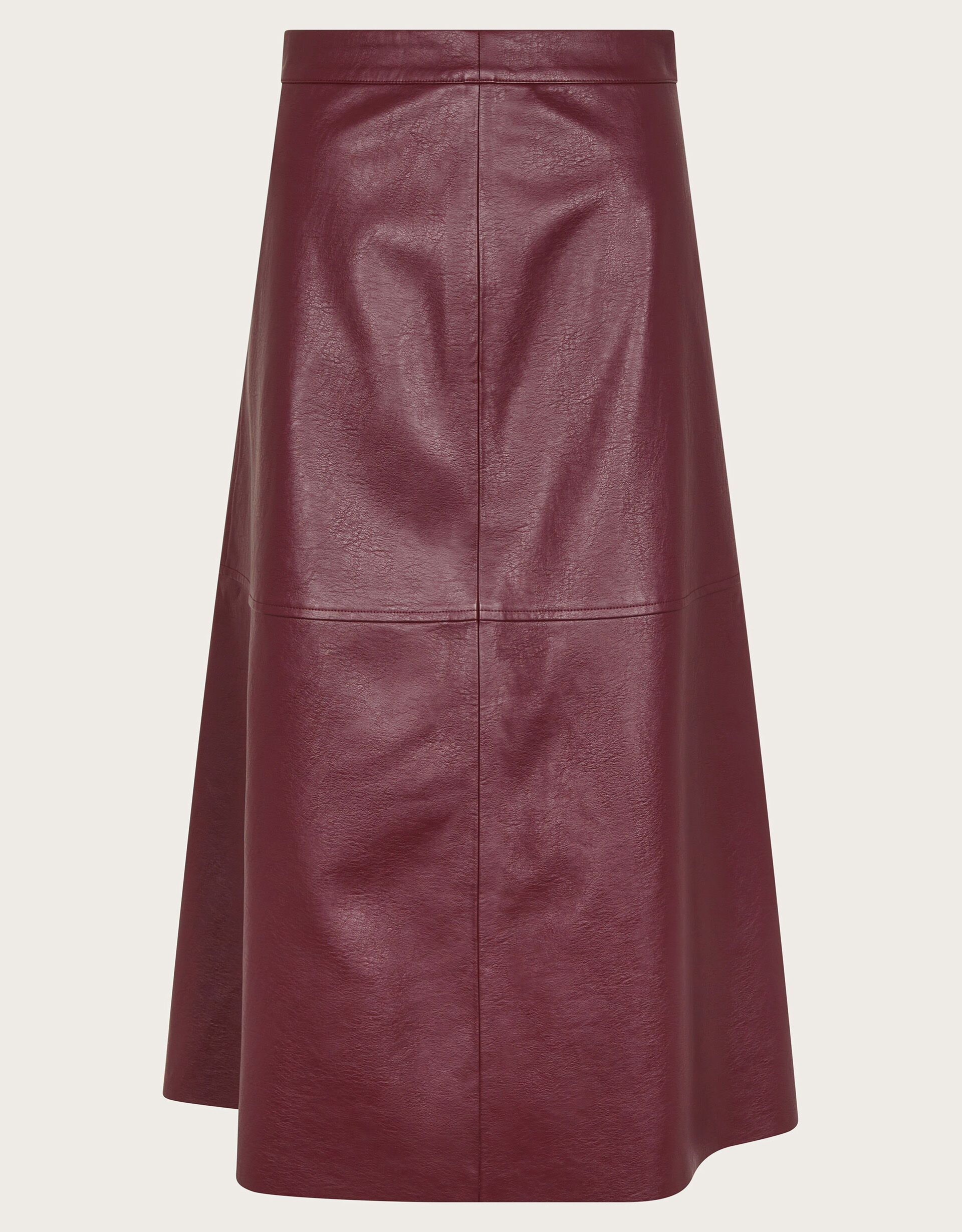 Pippa Faux Leather Midi Skirt Red | Monsoon (UK)