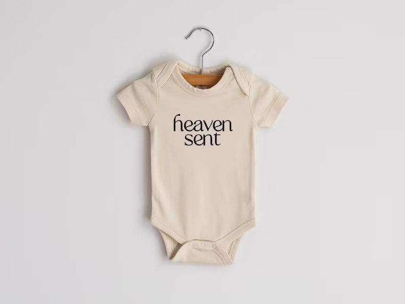 Heaven Sent Organic Cotton Baby Bodysuit  Gender Neutral | Etsy | Etsy (US)