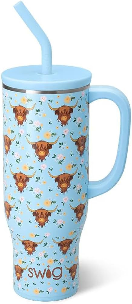 Swig Life 30oz Mega Mug, 30oz Tumbler with Handle and Straw, Large Insulated Tumblers, Cup Holder... | Amazon (US)