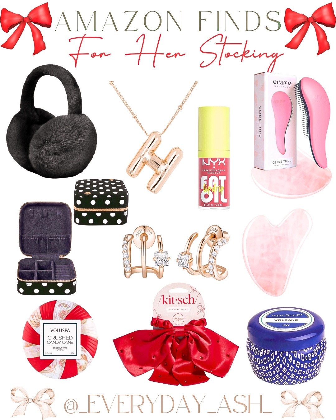 Amazon // Her stocking ❤️🎄🎁

Stocking stuffers for her, ear muffs, gifts for her, lip gloss, hair brush, candle, earrings , charm necklace 

#LTKGiftGuide #LTKBeauty #LTKHoliday