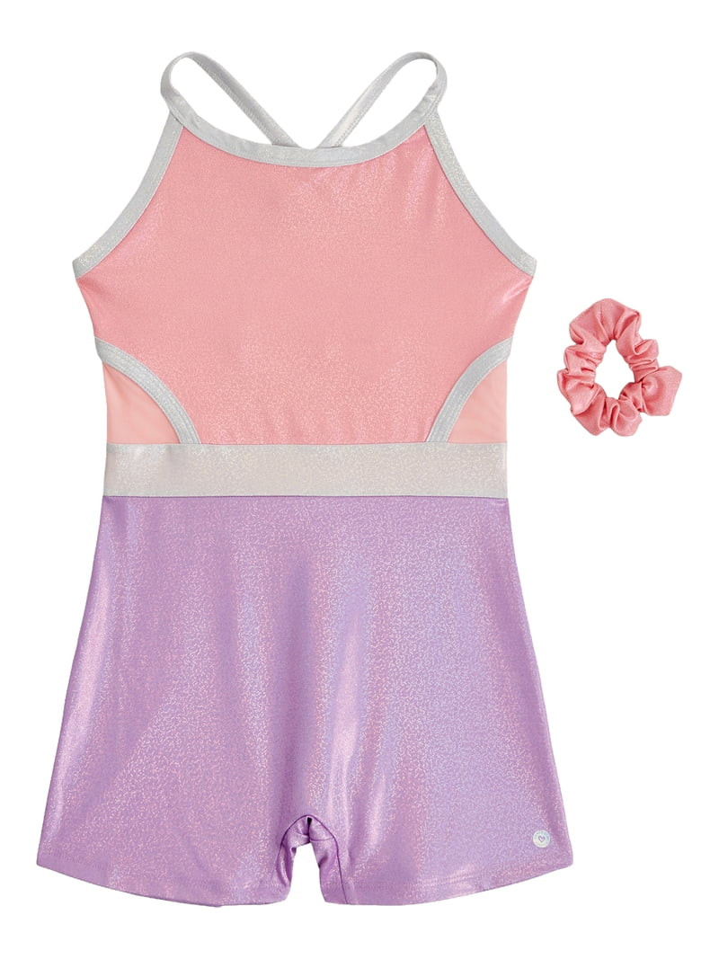 Justice Girls' Colorblock Biketard, Sizes XS-XL | Walmart (US)