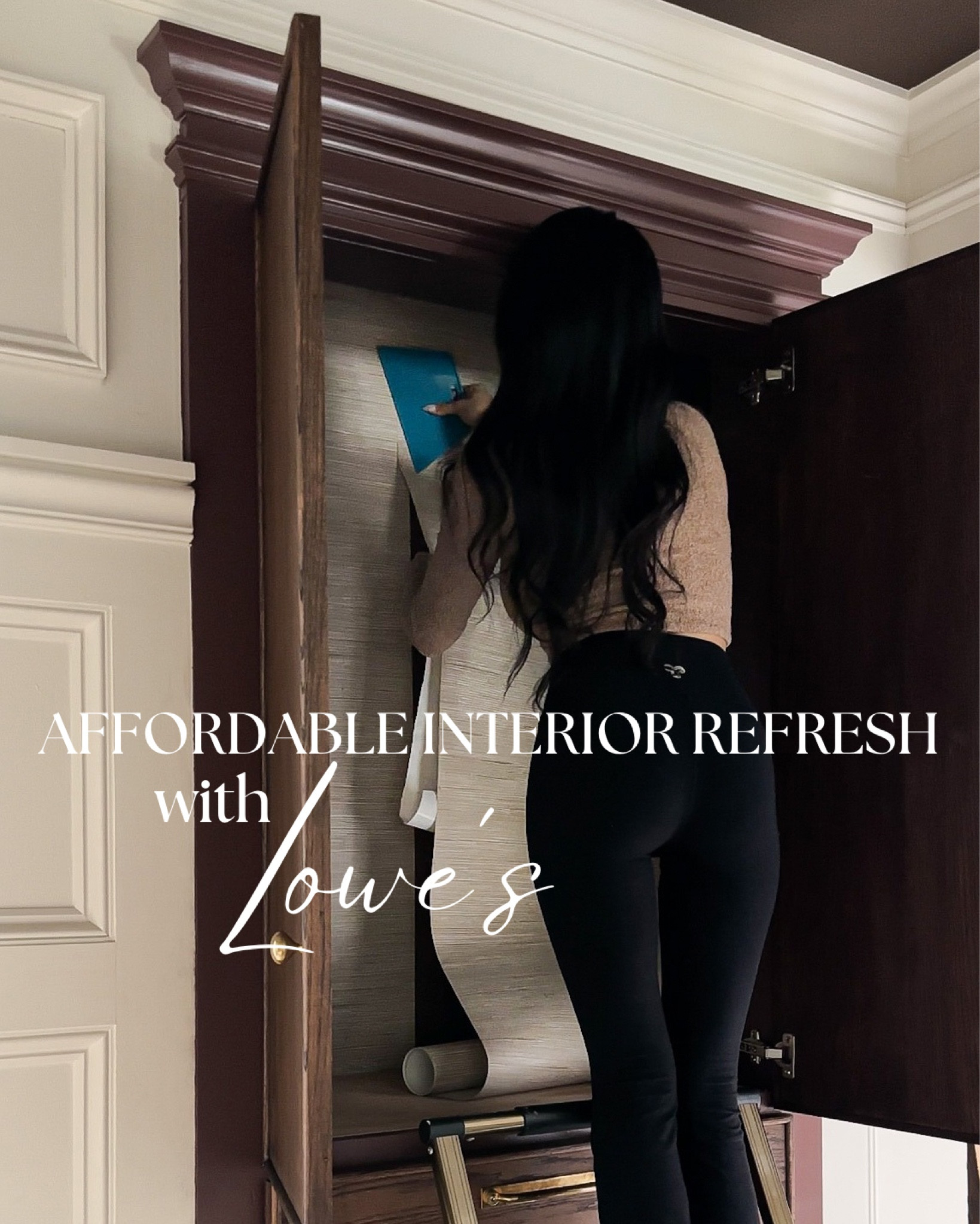 Wallpapering my close with @loweshomeimprovement! This was an easy, affordable interior refresh under $200. #ad #lowespartner

#LTKhome