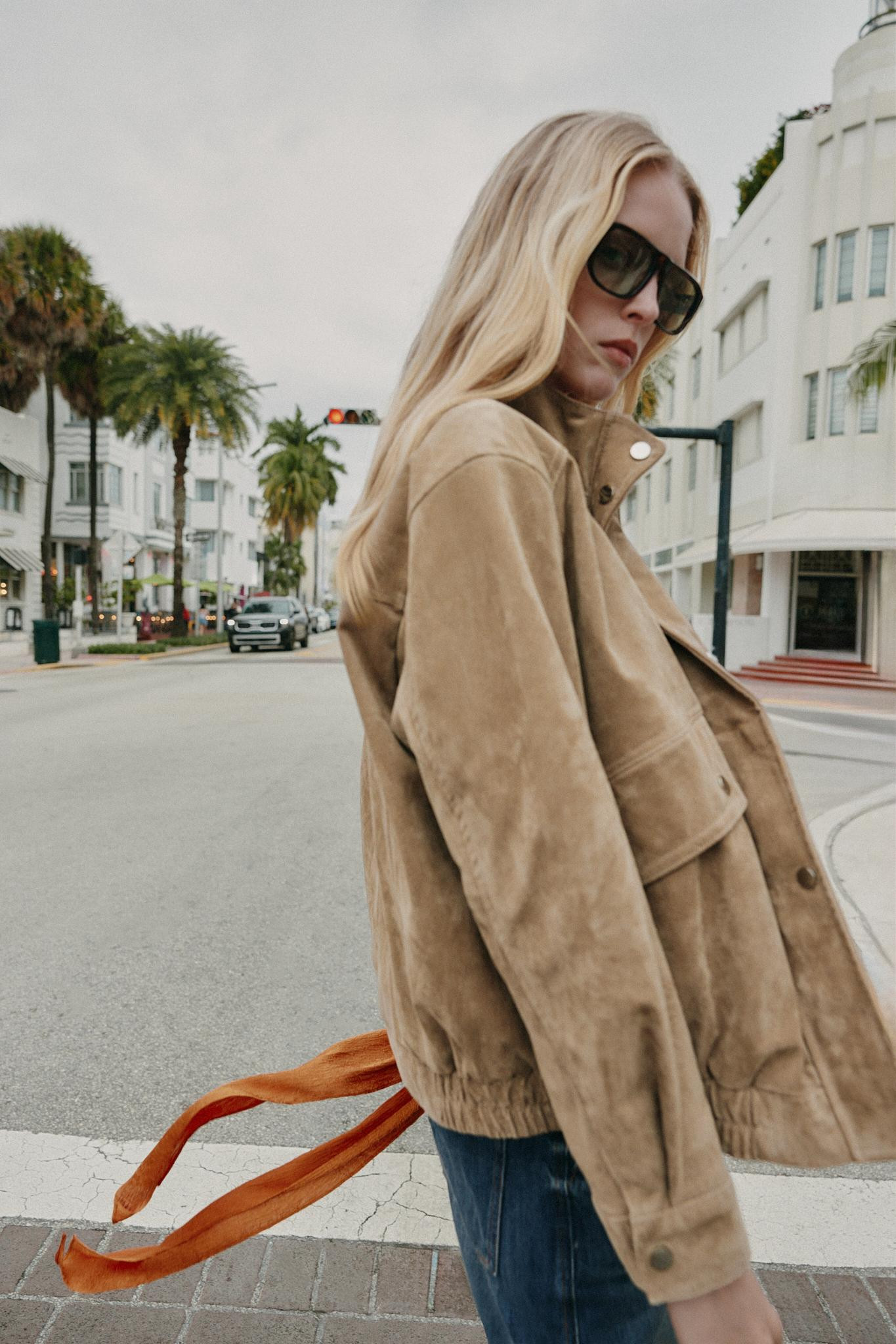 HIGH-NECK 100% SUEDE LEATHER JACKET | Zara UK