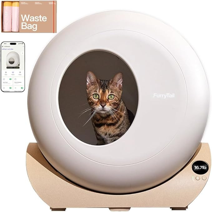 Self Cleaning Litter Box with APP - Automatic Cat Litter Box for All Your Cats, Odor Control, Spa... | Amazon (US)