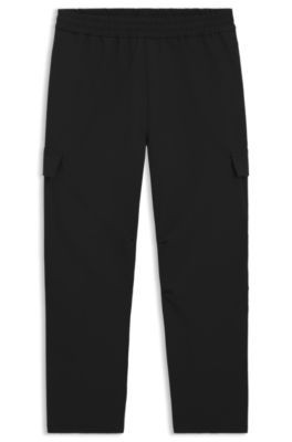HUGO Relaxed-fit trousers with cargo pockets - Black Men's Casual Pants size XXXL | Hugo Boss (US)
