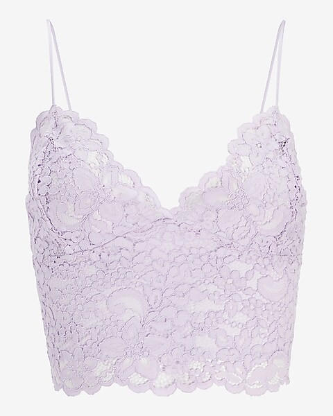 Allover Lace Cropped Cami | Express