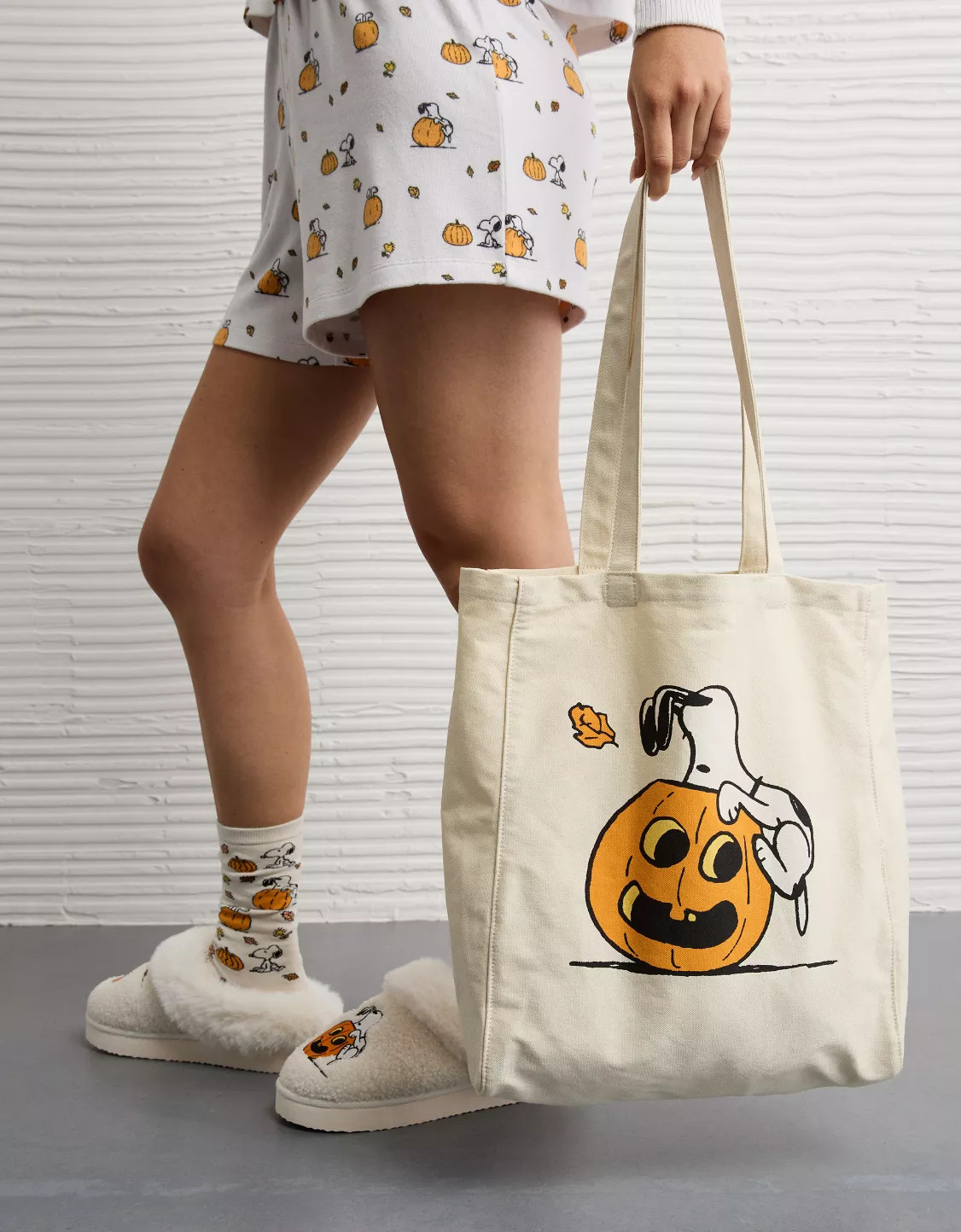 AE Snoopy Halloween Canvas Tote Bag | American Eagle Outfitters (US & CA)