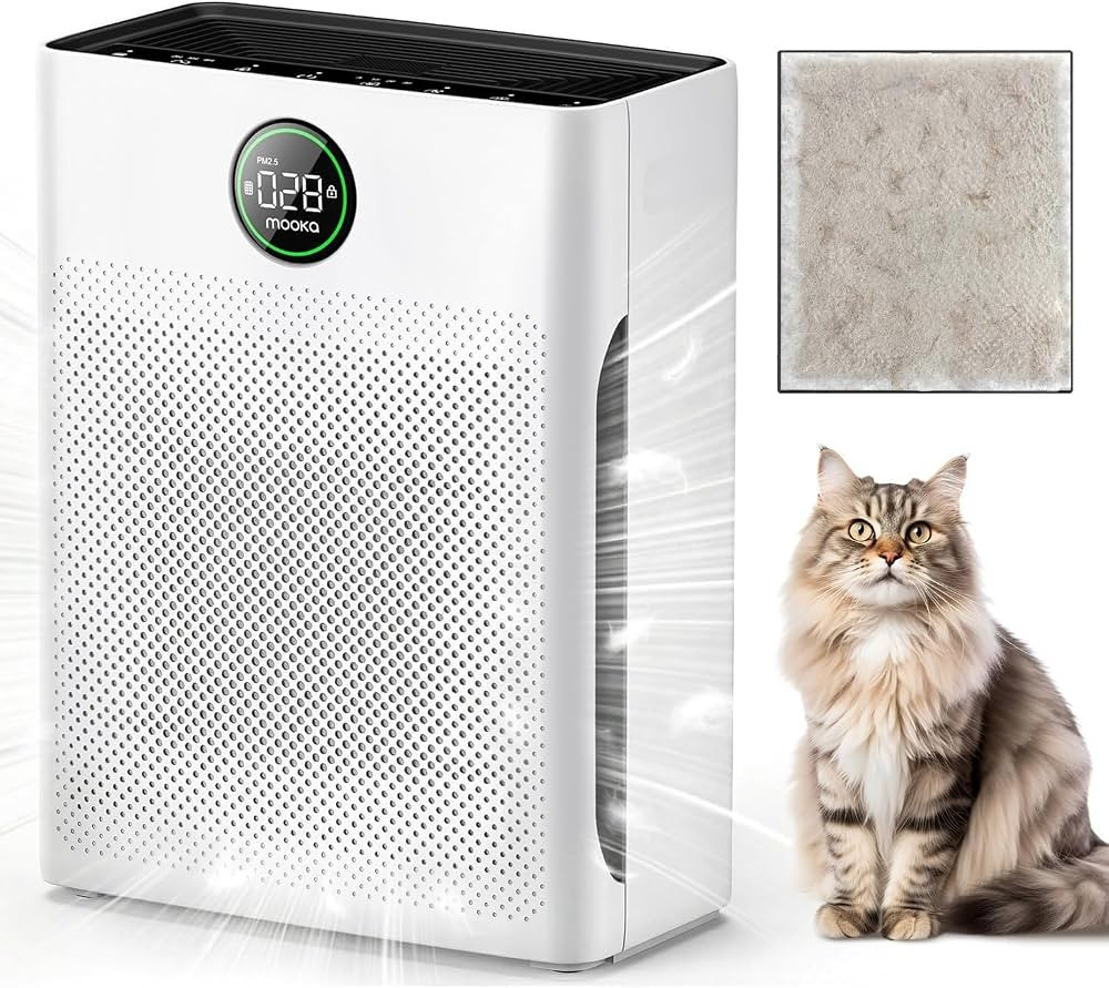 Air Purifiers for Home Large Room up to 2200sq.ft, MOOKA Air purifier for Home Pets with Washable... | Amazon (US)