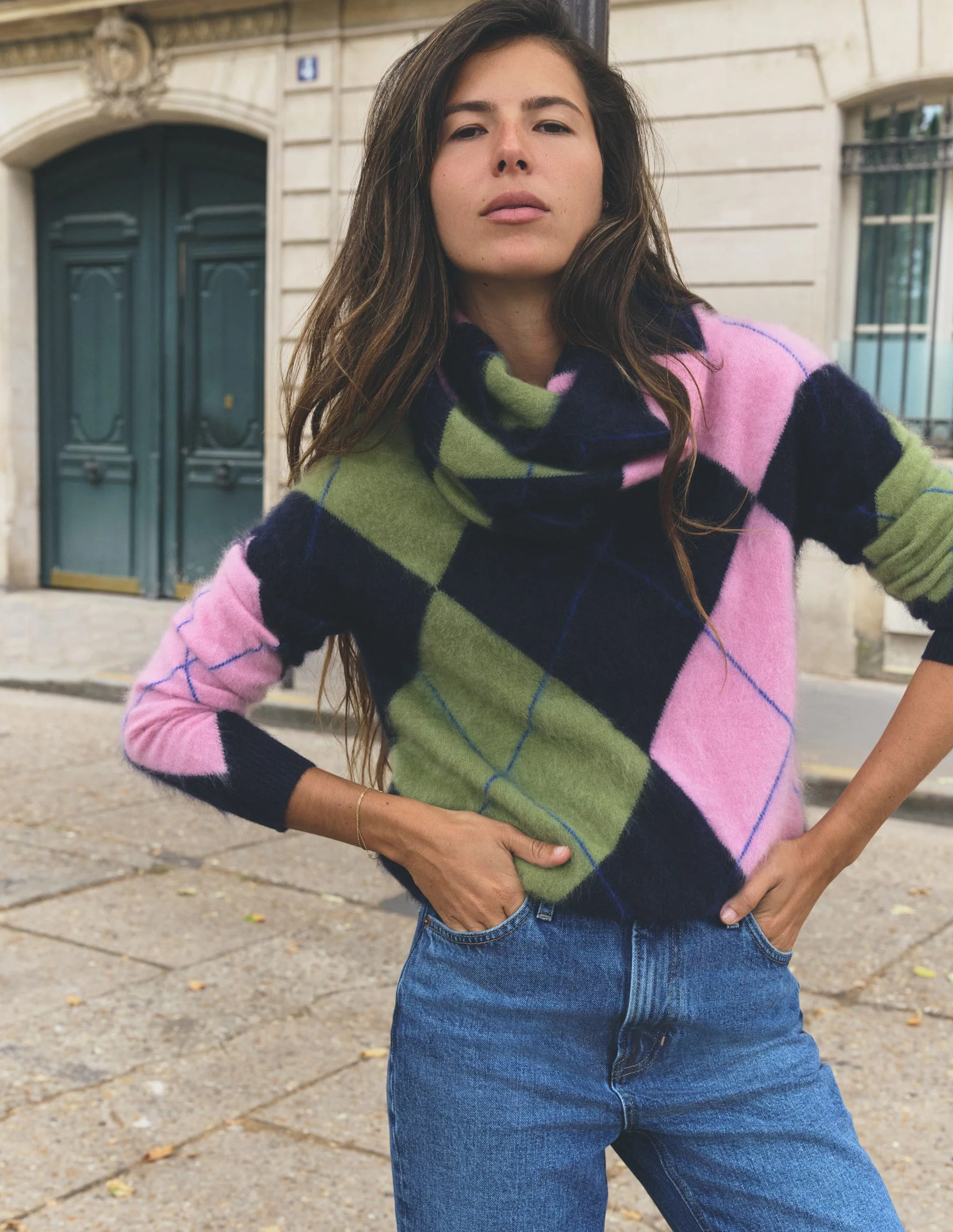 Navy, Pink, Green Argyle | Boden (US)