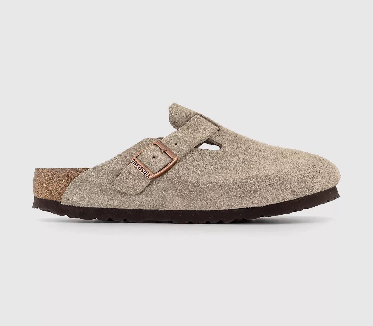 BIRKENSTOCK Boston Clogs F Taupe Suede - Flat Shoes for Women | Offspring (UK)