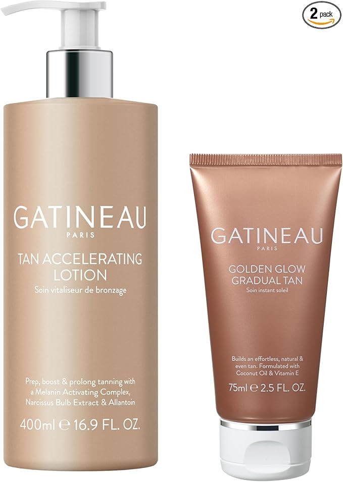 Gatineau - Tan Accelerating Lotion (400ml) + Golden Glow Gradual Tan (75ml) Duo Set, Total Body G... | Amazon (UK)