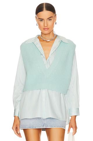 Alice + Olivia Orly Sweater Vest And Tunic in Julep from Revolve.com | Revolve Clothing (Global)