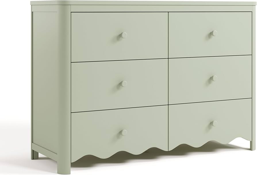 Storkcraft Casablanca 6 Drawer Dresser (Sage) – GREENGUARD Gold Certified, Nursery & Kids' Bedr... | Amazon (US)