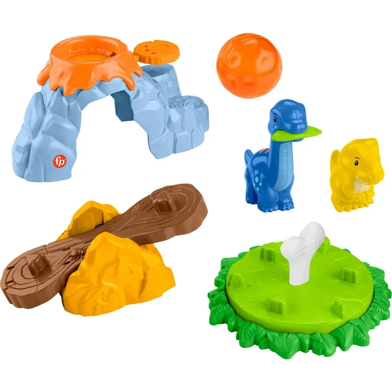Fisher-Price Little People Spin & Play Dinosaur Playground Toddler Playset, 6 Pieces - Walmart.co... | Walmart (US)