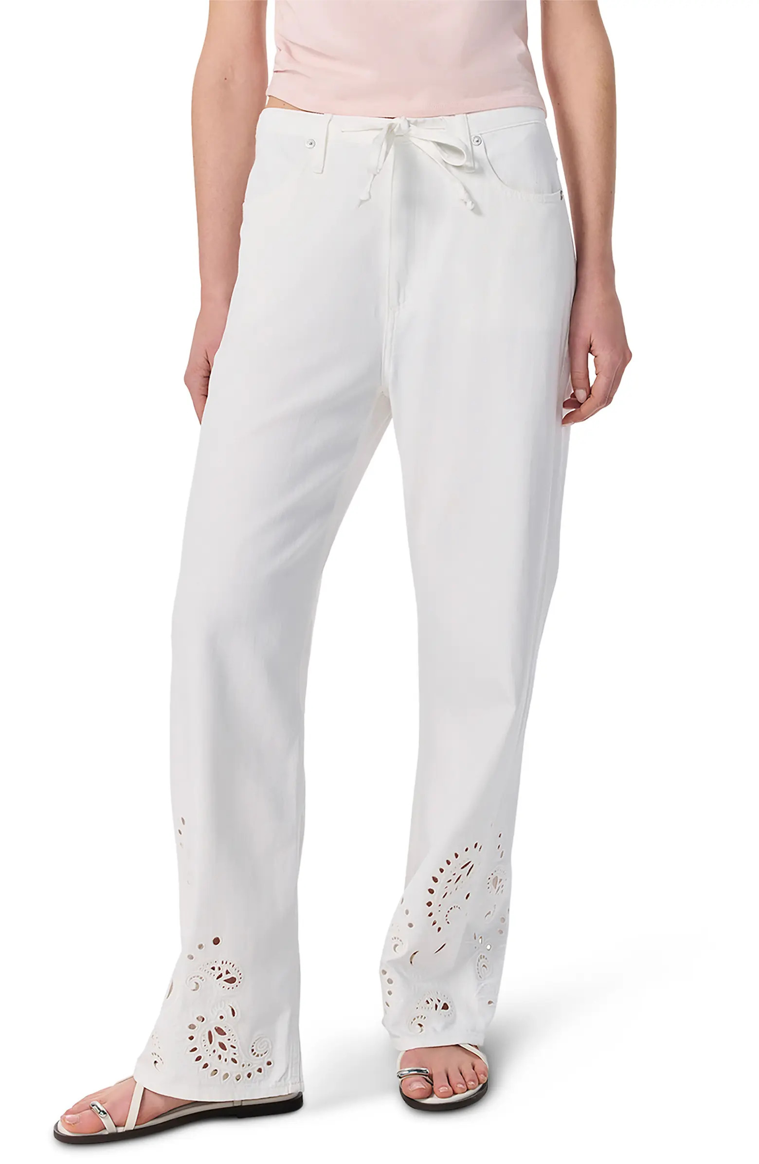 rag & bone Phoebe Wide Leg Drawstring Jeans | Nordstrom | Nordstrom