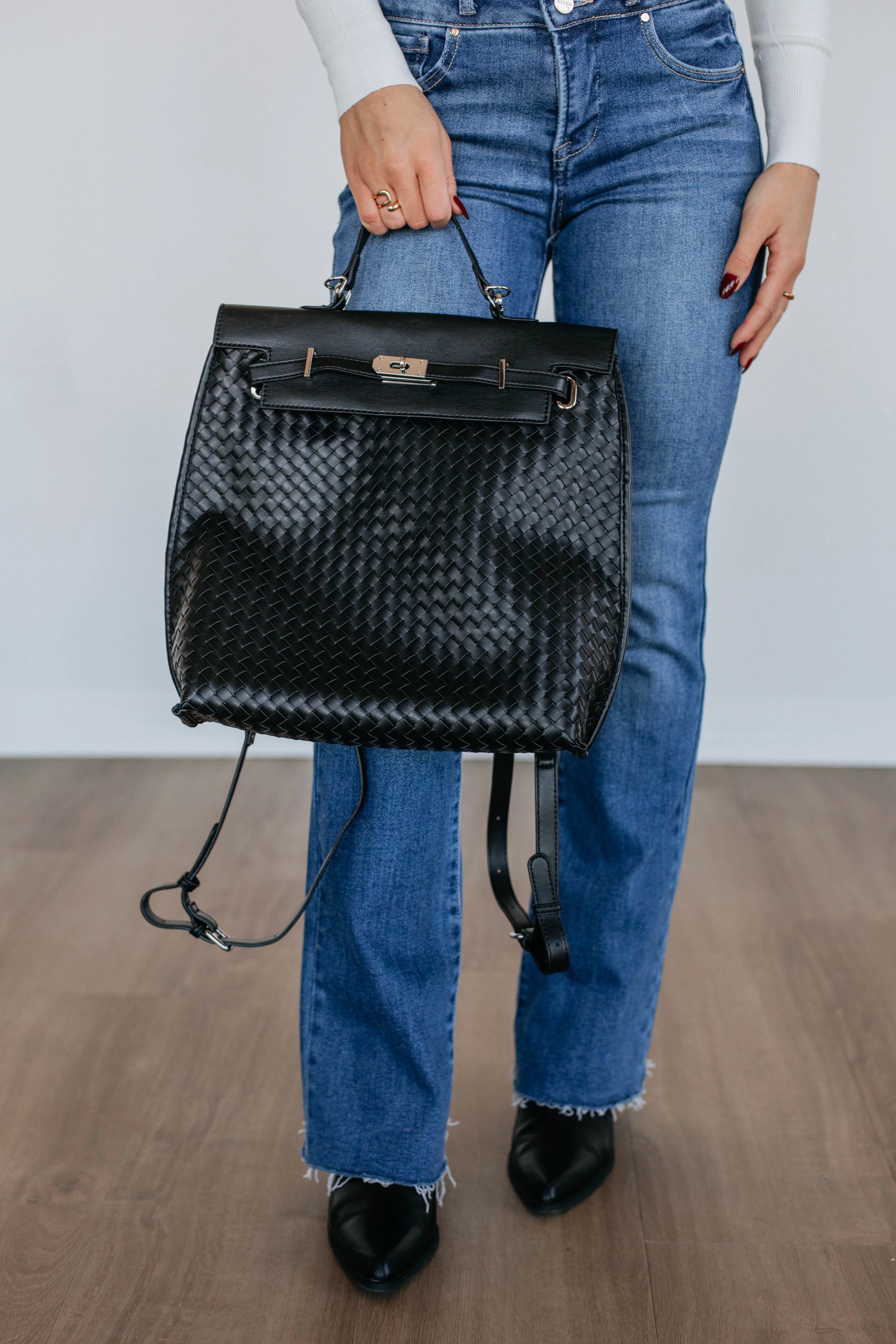 Inclined To Impress Woven Backpack | Wild Oak Boutique