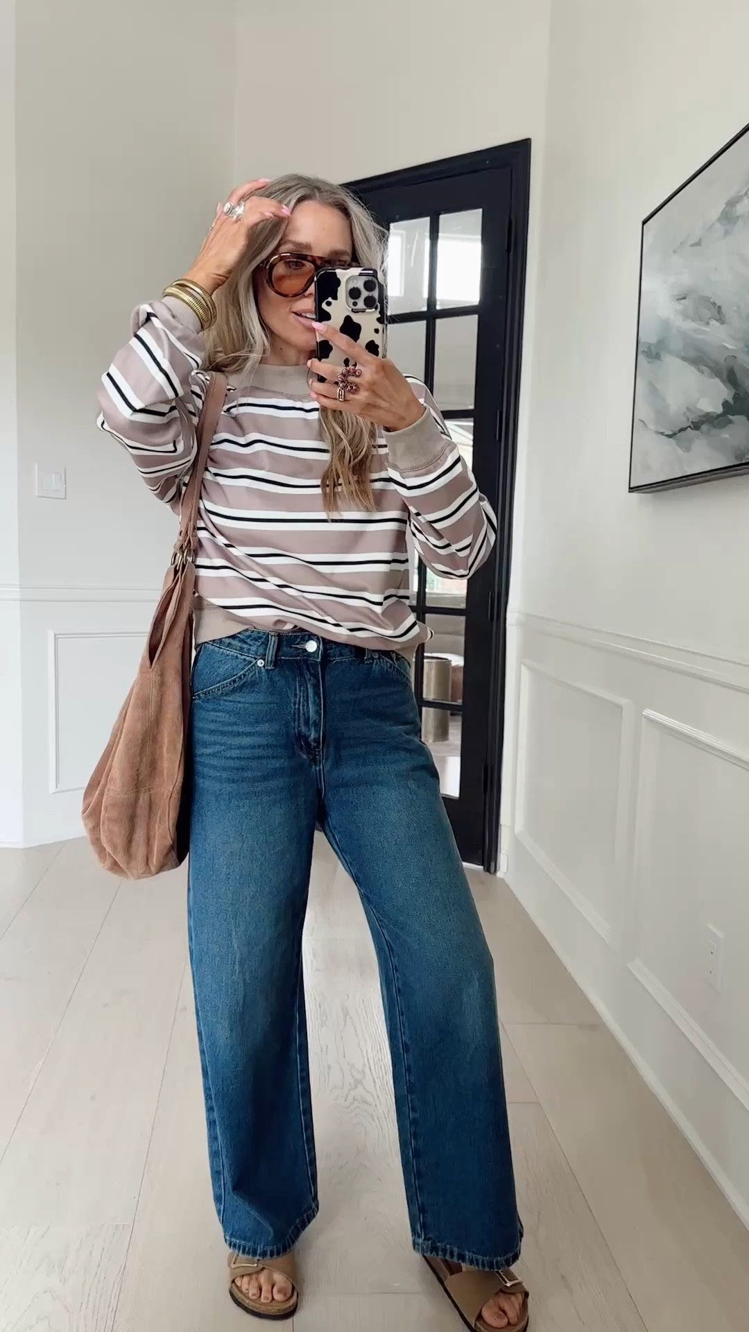 🤍 Outfit Of The day 💃👀 
Almost Head to Toe AMAZON!!!!! 
FP look for less top: wearing size s 
Pants are Cakes & soooo good. Tts 
Birkenstock duuuuupes bc sometimes you don’t always need the real deal! 

#LTKSpringSale #LTKgrwm #LTKdayinmylife