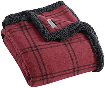 Eddie Bauer Home Plush Sherpa Fleece Throw Soft & Cozy Reversible Blanket, Ideal for Travel, Camping | Amazon (US)