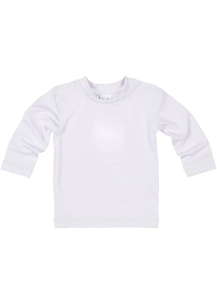 White Long Sleeve Rashguard with UPF 50+ | Florence Eiseman