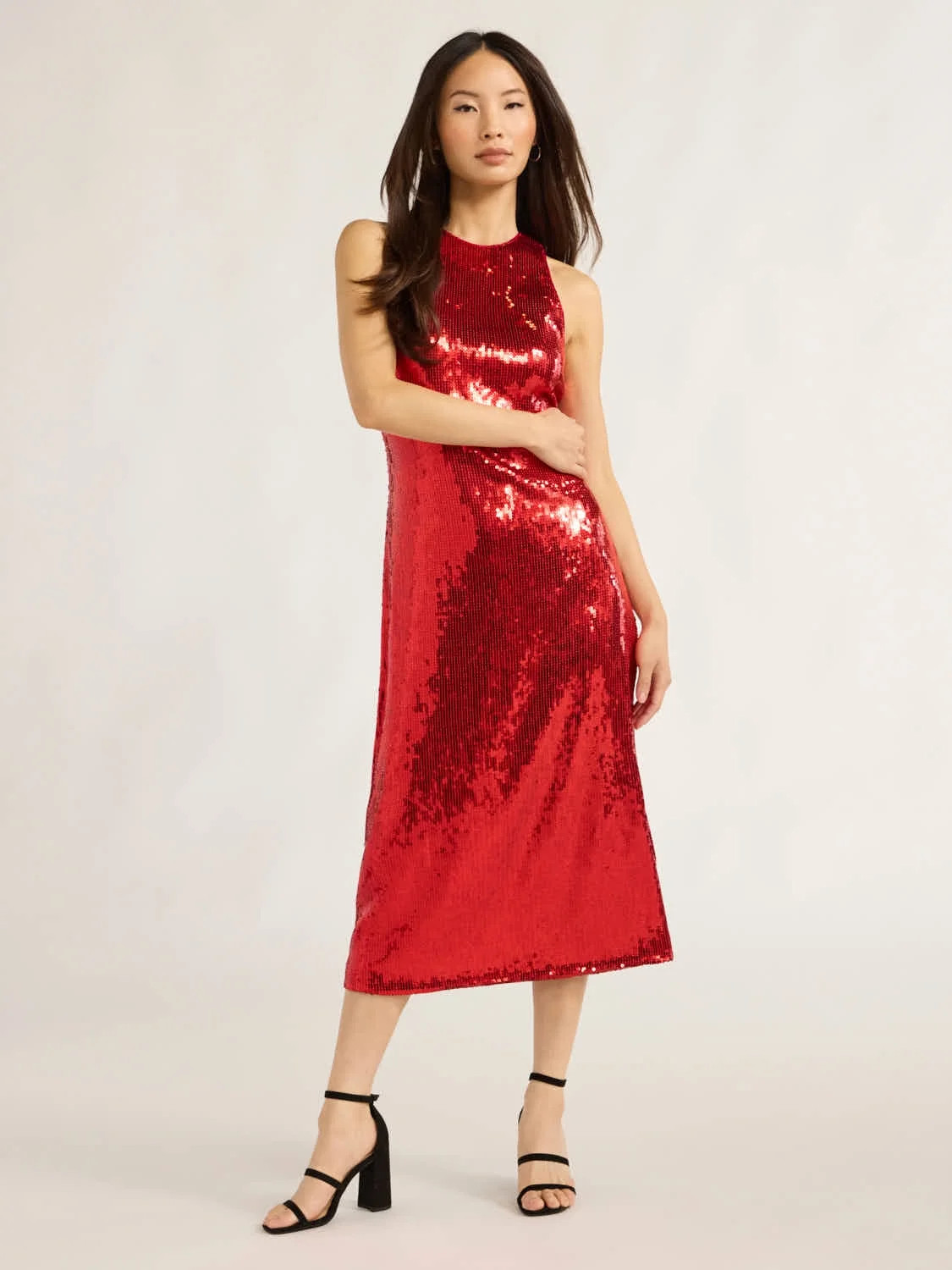 Scoop Women’s & Women's Plus Sequin Midi Dress, Sizes XS-4X | Walmart (US)