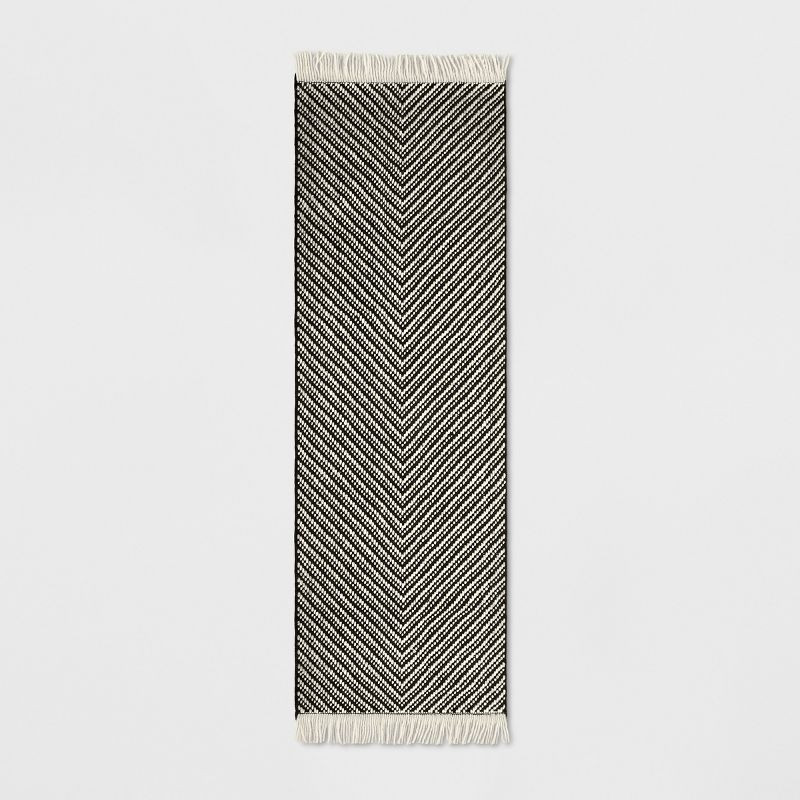 Chevron Woven Area Rug Black/White - Project 62™ | Target