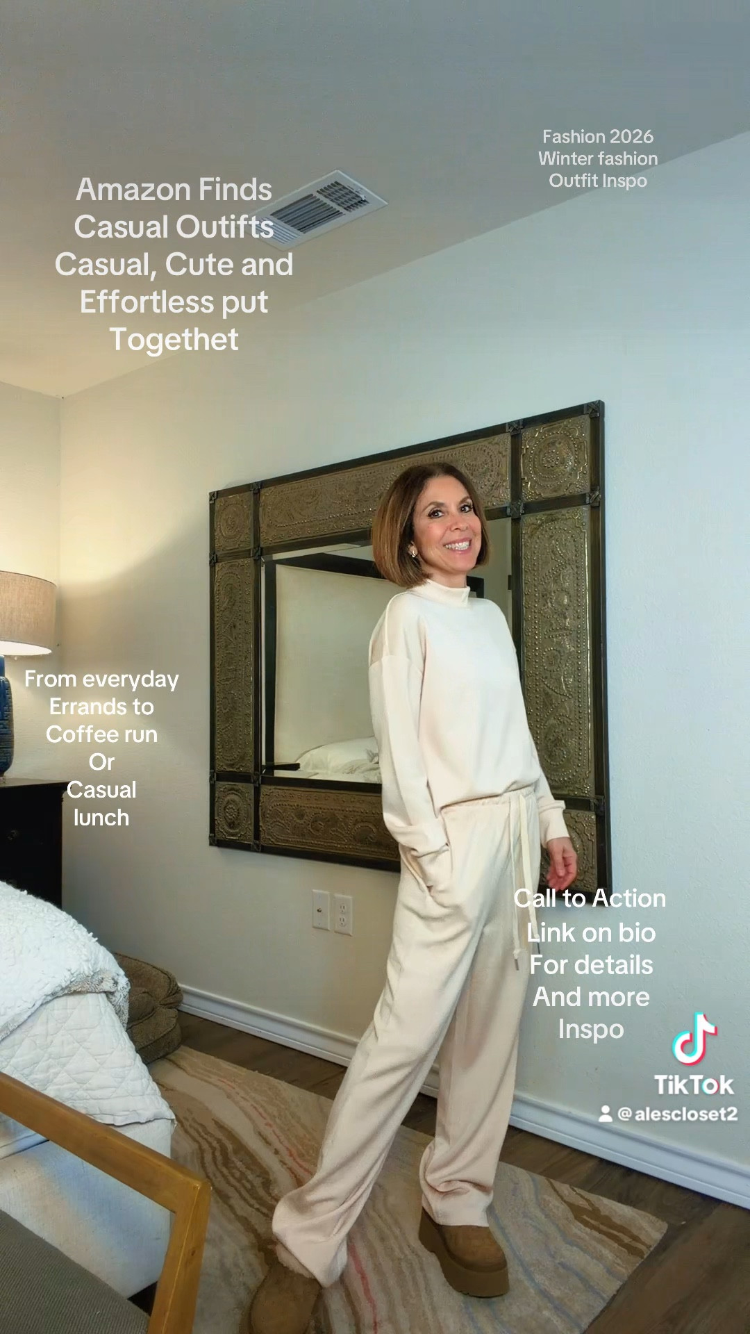 These are my everyday casual, cozy, super cute Amazon finds 🤍
Perfect for running errands, coffee shop runs, staying house-bound, or just an easy casual day when you still want to feel put together.

I shopped these for y’all because they’re comfortable, flattering, effortless — and they all come in multiple fun colors so you can find your favorite 🤎
You truly can’t go wrong with any of these staples.

Sizing for reference:
• Red sweatpants suit — XS
• Cream suit — Small
• Heart sweater — Small
• Black pants — Small
• Black cardigan — Small

#AmazonFinds
#CasualCozy
#EverydayStyle
#EffortlessOutfits
#CozyChic
#AmazonFashion
#LTKFinds
#CasualOutfitInspo

👉 All outfit details are linked below 

#LTKSeasonal #LTKOver40